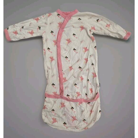 RARE‎ Kyte Baby Bamboo MYTHICAL Bundler Sleep Gown Sack Pink Unicorn NB 8-12LBS - Picture 1 of 7